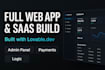 build a full web app or saas using lovable dev