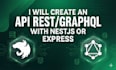 create an api rest graphql with nestjs or express