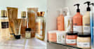 create skin care label, cosmetic logo and packaging