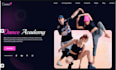 design wix dance academy website dance instructor dance class booking website