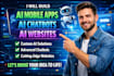 do ai mobile app, ai chatbot, and ai powered website