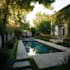 design frontyard, backyard, pool, patio as a landscape architect
