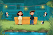 create custom vector 2d cartoon or background illustrations