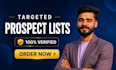b2b lead generation, targeted prospect list with verified emails