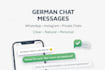 write clear german chat messages for whatsapp and instagram