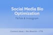 optimize your social media bio and content ideas