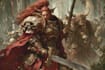 create warhammer 40k inspired sci fi character illustrations