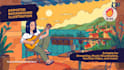 create looped animated background with cartoon style