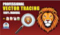 manually vector trace your blurry logo or image to high resolution
