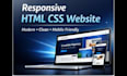 create a responsive HTML CSS website