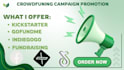 promote your crowdfunding campaign to a real audience