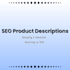 write SEO product descriptions for shopify or amazon