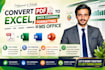 convert PDF to excel, data cleaning, formatting in ms office