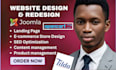 design website on joomla, duda, jimdo, strikingly, tilda, opencart, framer