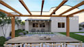 reconvert existing architectural drawings into modern designs, landscape render