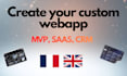 create a webapp for your business, mvp and saas