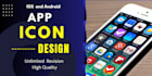 design modern app icon and ios, android app logo