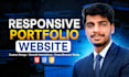 design a responsive portfolio website with HTML CSS js