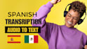transcribe spanish audio or video to text