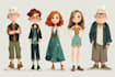 design cute cartoon characters