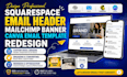 design squarespace email header mailchimp banner canva email template redesign