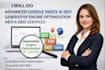 do advanced google index ai seo generative engine optimization aeo geo