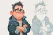 design a cartoon logo character