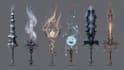 create weapon design and illustration