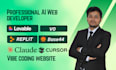 develop your vibe coding ai website using v0 cursor replit lovable claude