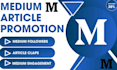 boost medium followers, reads and article engagement, medium promotion