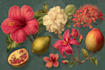 paint excellent fantastic botanical fruit art