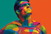 design an amazing superhero pop art