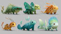 concept art for dragons and monsters, creatures