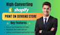 setup shopify pod store with printiful printify API dropshipping product