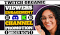 do twitch promotion to boost live viewers, channel promotion, twitch affiliate