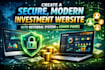 create a secure, modern investment website with referral system and admin panel