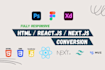 create saas landing page in react nextjs from figma to code