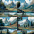 illustrate environments, landscapes, board game, concept art