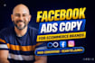 write high converting facebook ads copy for ecommerce brands
