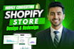 build shopify website, design or redesign shopify store, dropshipping store