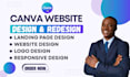 design canva website, canva landing page, responsive design