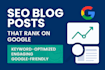 write SEO blog posts that rank on google