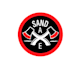 design a manly monogram logo for sand axey throwing