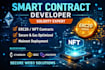 develop secure smart contracts in solidity for token, nft, or defi
