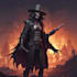 create dark art, metal, gothic illustration