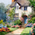 paint digital watercolour house illustration