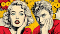 draw pop art in retro comic style