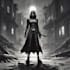 draw horror and gothic line art illustrations