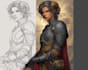 epic fantasy fighter character art custom dynamic