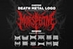 death metal band lettering font logo